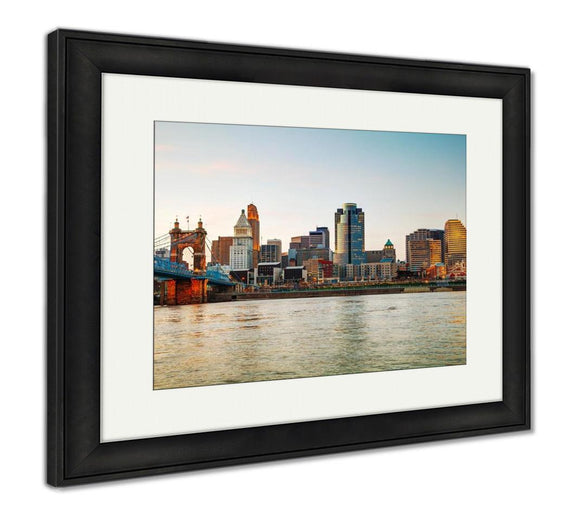 Framed Print, Cincinnati Downtown - Essentials from JayCar