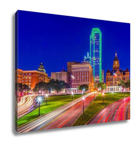 Gallery Wrapped Canvas, Little Rock Arkansas USA Downtown Skyline On The Arkansas River - Essentials from JayCar
