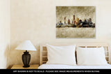 Gallery Wrapped Canvas, Skyline Of Dallas In Modern And Abstract Vintage Look - Essentials from JayCar