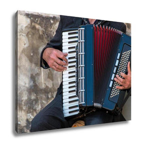Gallery Wrapped Canvas, Street Musician Playing An Accordion - Essentials from JayCar