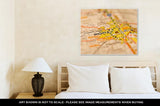 Gallery Wrapped Canvas, Wichita Kansas City Area On A Map - Essentials from JayCar