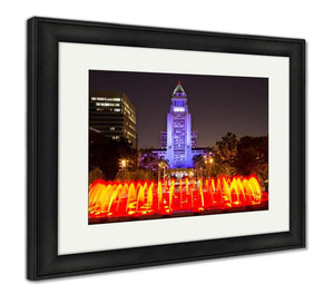 Framed Print, Los Angeles City Hall As Seen From The Grand Park - Essentials from JayCar
