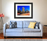 Framed Print, Downtown Los Angeles Skyline During Rush Hour - Essentials from JayCar