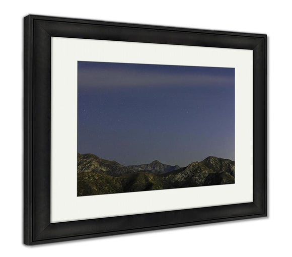 Framed Print, Night Stars Over San Gabriel Mountains - Essentials from JayCar