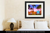 Framed Print, Miami Beach South Beach Sunset In Ocean Drive Florida Art Deco - Essentials from JayCar