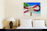 Gallery Wrapped Canvas, Florida Flag Wooden Sign On Beach - Essentials from JayCar