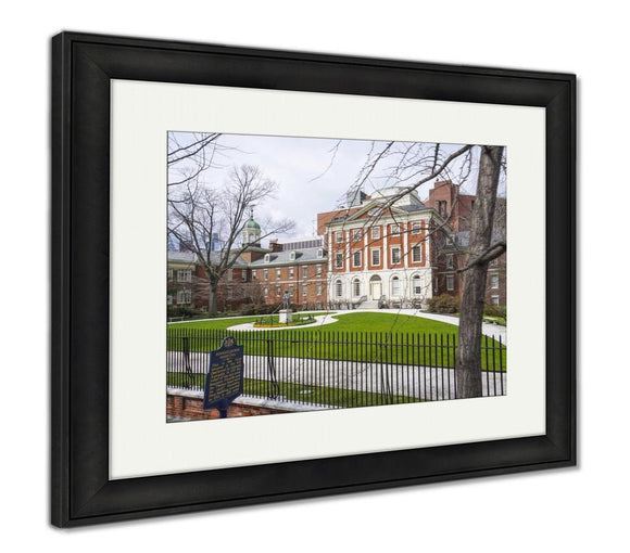 Framed Print, Pennsylvania Hospital In Philadelphia A Famous Landmark Philadelphia - Essentials from JayCar