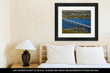 Framed Print, Bridge Crossing Columbia River Connecting Portland Or And Vancouver Wa Scenic - Essentials from JayCar