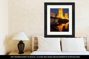 Framed Print, Tower Bridge Sacramento River Capital City California Downtown Skyline - Essentials from JayCar