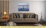 Gallery Wrapped Canvas, Seabirds Birds On Poles In The Sea At Sunrise Tampa Bay Florida - Essentials from JayCar