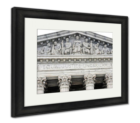 Framed Print, Supreme Court Building In Washington Dc Equal Justice Under Law - Essentials from JayCar