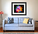 Framed Print, Explosion Of Colored Powder Isolated On Black Power And Art Concept Abstract - Essentials from JayCar